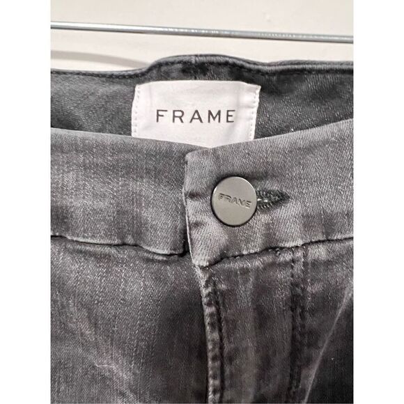 FRAME Womens Black Stretch Le Mini Boot Mid Rise Bootcut Denim Jeans Size 33 NWT - Picture 5 of 12